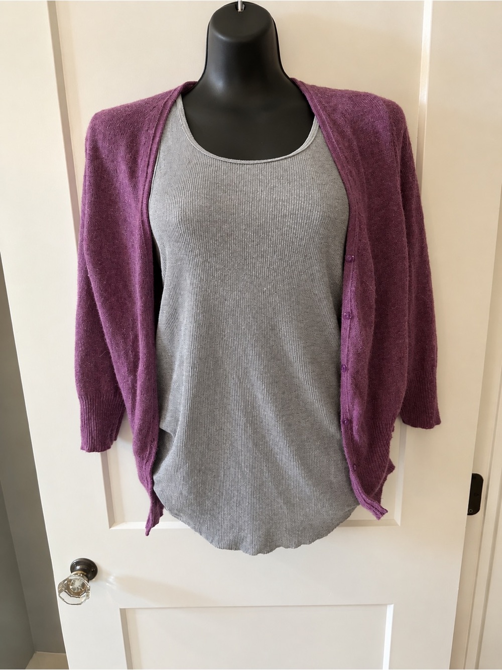 GAP Medium Purple Button-Front Women's Cardigan